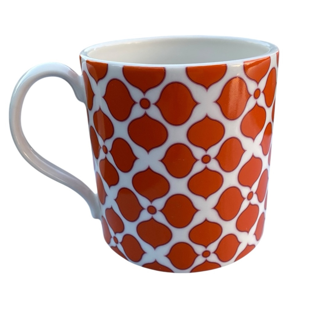 Jonathan Adler Carnaby Orange Floral Mosaic Medallion Mug
